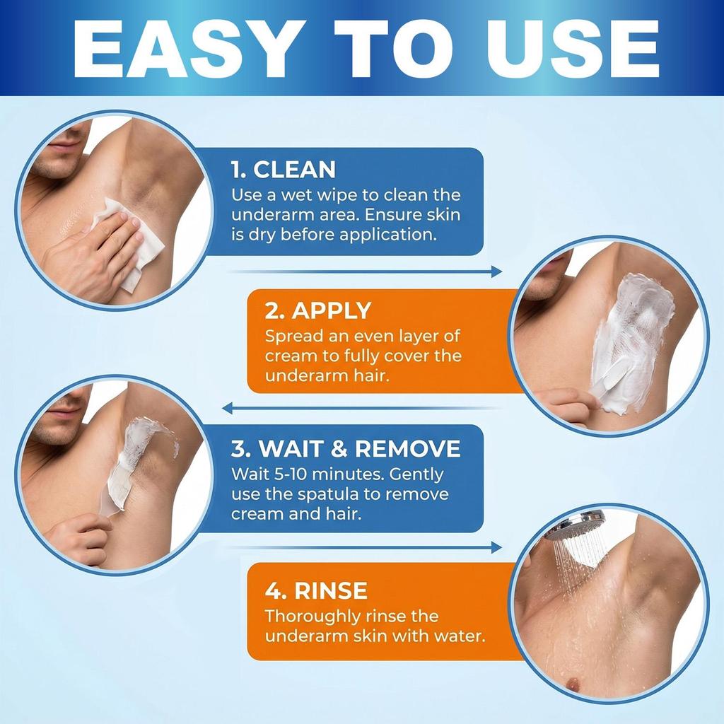 Hair Removal Cream-Long Lasting Smooth Skin-Moisturizes While Removing-Suitable For All Skin Types, 80g