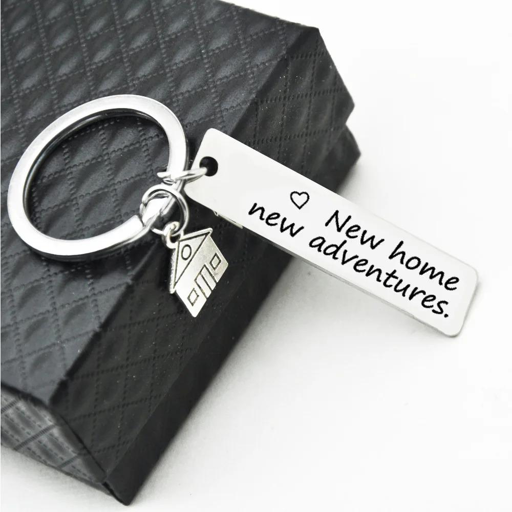 Stainless Steel Key Chain Housewarming Key Ring Exquisite Keychain Metal Keyring Fashion Decoration Gift