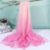 Gradient color silk scarf for autumn and winter, women's large sheer scarf, outdoor fashion scarf, sun protection shawl, beach scarf, stylish