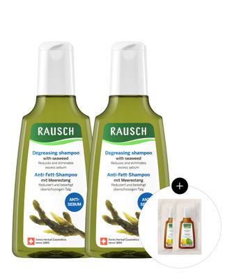 Rausch Seaweed Degreasing Shampoo 200ml Duo + 2 Sachets