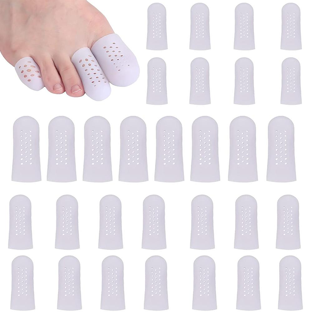 

30Pcs Breathable Silicone Toe Caps Toe Protectors Washable Reusable XS/S/M 3Size