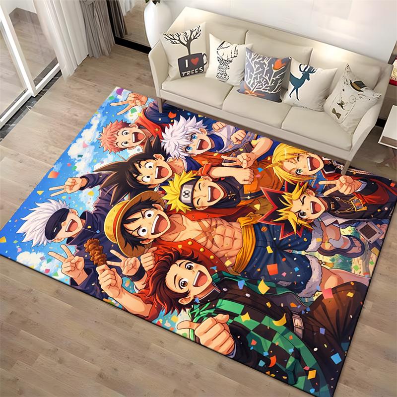 Anime Character Carpet with Colorful Design and Cheerful Patterns Suitable for Use As an Anti-slip for Living Room Bedroom Sofas