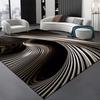 Nordic Simple Abstract Living Room Area Rug Optical Illusion Rug Non-Slip Durable Washable Rug for Bedroom, Laundry Room