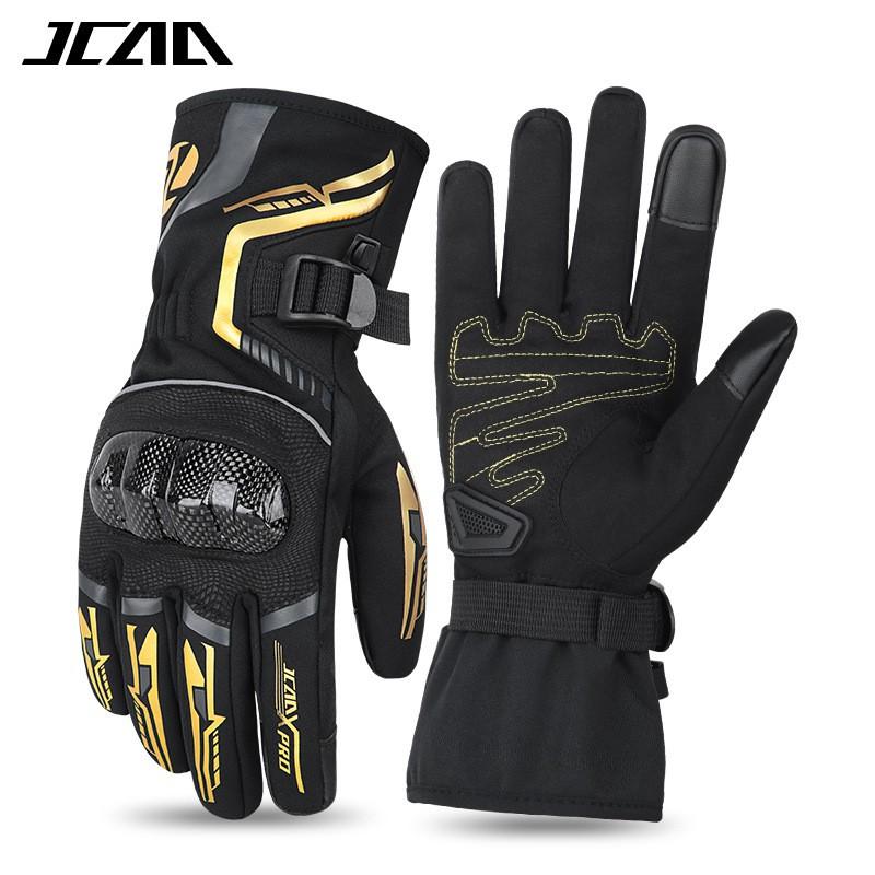 JCAA Winter Motorcycle Gloves Men Women Waterproof Windproof Thermal Lined Cycling Protective Gear Safety