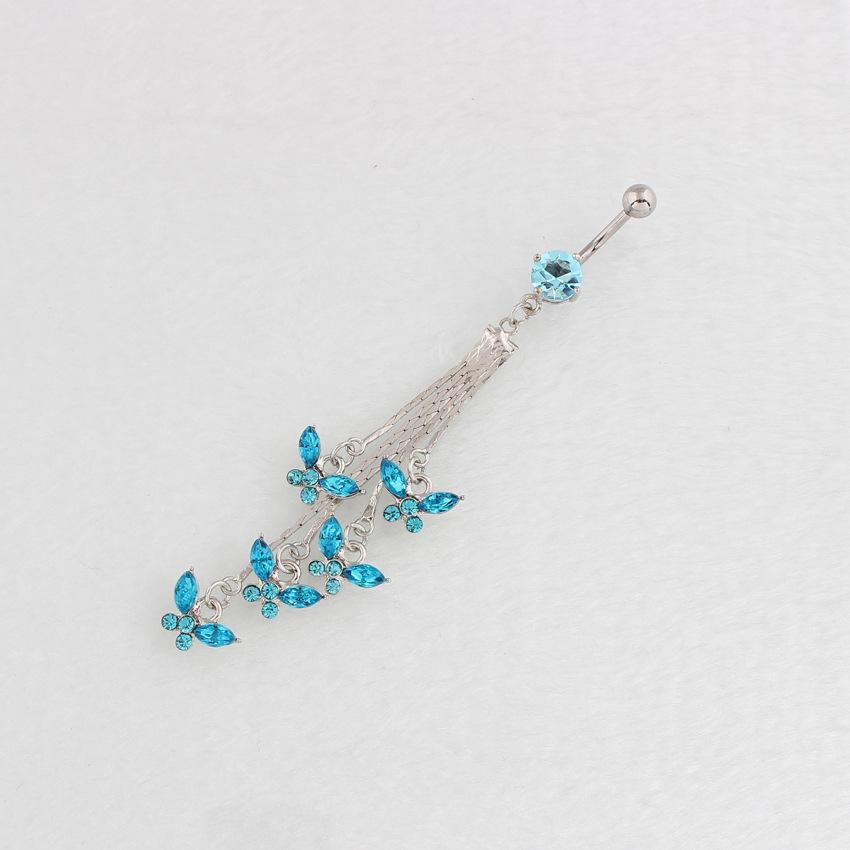 Butterfly Belly Button Ring Stainless Steel Fashion Jewelry Stud