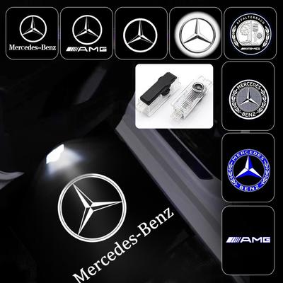 2-4PCS Car Door HD Led Laser Projector Welcome Lamp Suitable For Mercedes-Benz AMG CLA C17 CLS C218 W218 W219 E Class 207 C207.