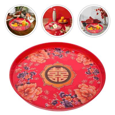 Vintage Decor Theeblad Bruiloft Snoep Eten Traditionele Chinese Borden Snack Serveerschaal