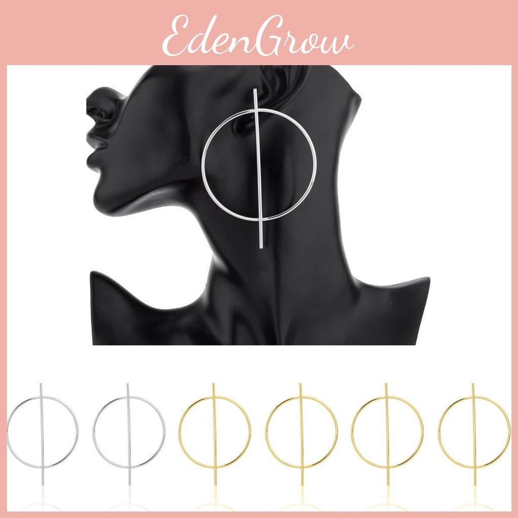 Hoop Trendy Geometric Earrings Minimalist Alloy Statement Jewelry For Women