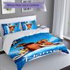 3pcs Custom Name Ice Age Dawn of the Dinosaurs Set,Includes 1 Duvet Cover and 2 Pillowcases,All-season Bedroom Decor