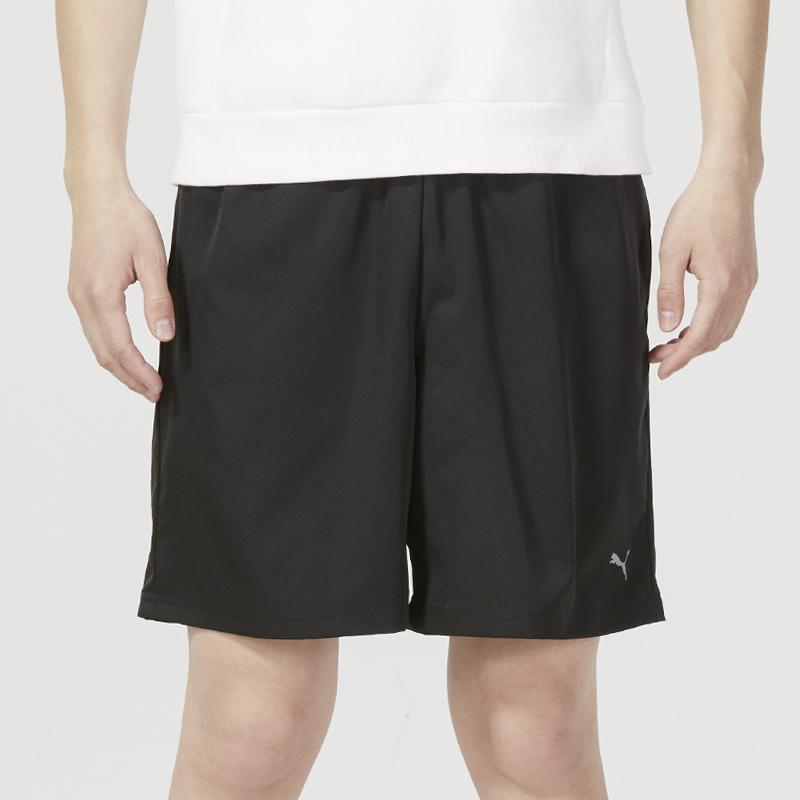 Puma Solid Color Loose Fit Five-Point Shorts Men Shorts Black 520772-01