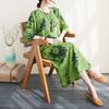 Summer Printed Green Vintage Republican Style Temperament Elegant Dresses