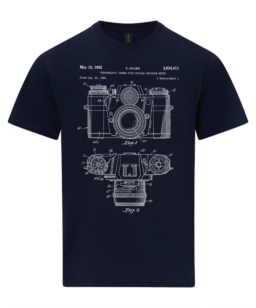Camera Patent Blueprint Photography T-Shirt