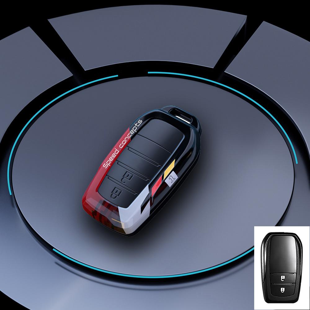 Graffiti Auto Key Fob Cover Case Fit For Toyota Corolla Land Cruiser Prado Crown Yaris Sienna Alphard Cross Hilux Fortuner Camry