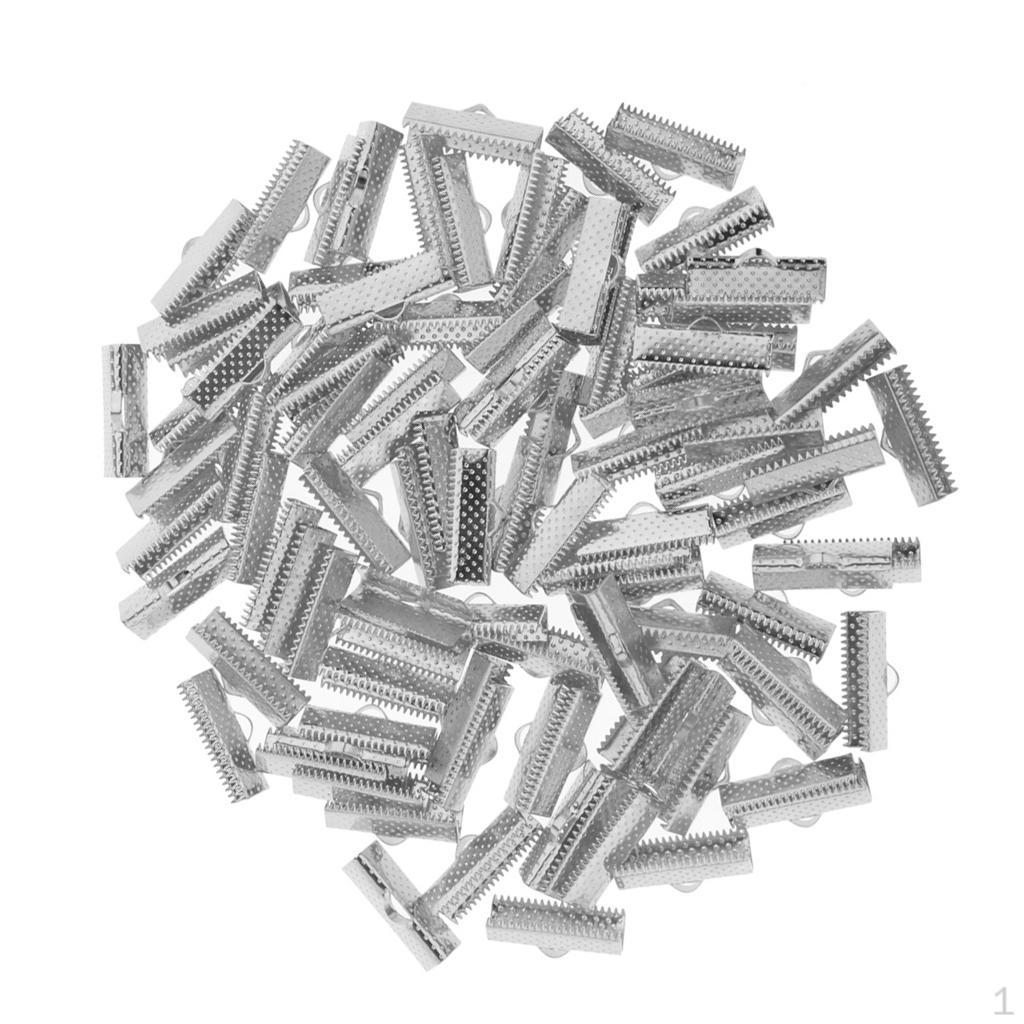 100 Band Bracelet Bookmark Crimp Terminal Cable End Findings Closures Fasteners