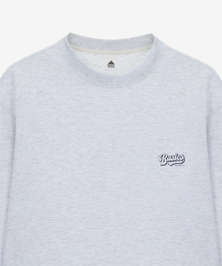 BASIC HOUSE Uni Basic Sweatshirt Light Gray Lyts0101
