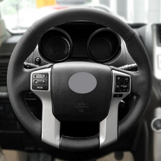 Черная кожаная накладка на руль с прошивкой для Toyota Tacoma 4Runner 2011-2016