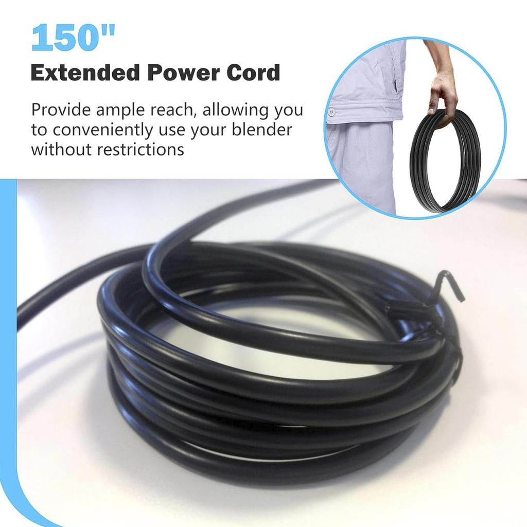 89143 150" Power Cord Replacement for Robot Coupe MP Series Immersion Blenders