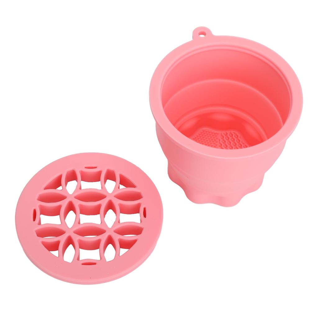 Makeup Brush Cleaner Cup Cosmetic Brush Cleaning Pad Drying Rack Silicone Scrubber Bowl Portable Washing Tool
