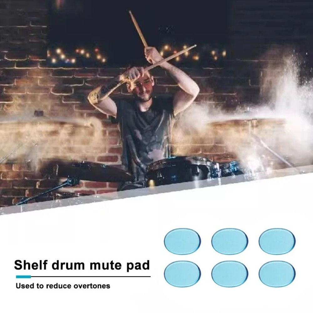 6Pcs/Sheet Tone Control Snare Drum Muffler Instrument Accessories Drum Damper