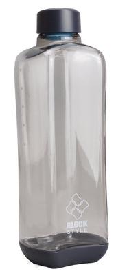 Pearl Metall-Wasserflasche 1000 ml Direkttrinkflasche PC Aqua Bottle Grau Block Style H-6037