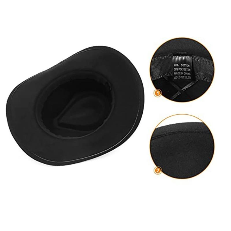 Cowboy Hat Christmas Travel Cap Western Hat Outdoor Sun-Protect Jazz Cap Western Cowboy Hat Tibetan Hat Style