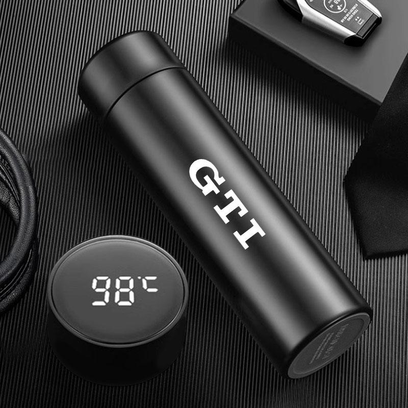 500ML Car Vacuum Cup 304 Stainless Steel Thermos Flask For VW GTI Polo Golf Passat Tiguan Arteon Touareg CC Taigo Caddy Jetta