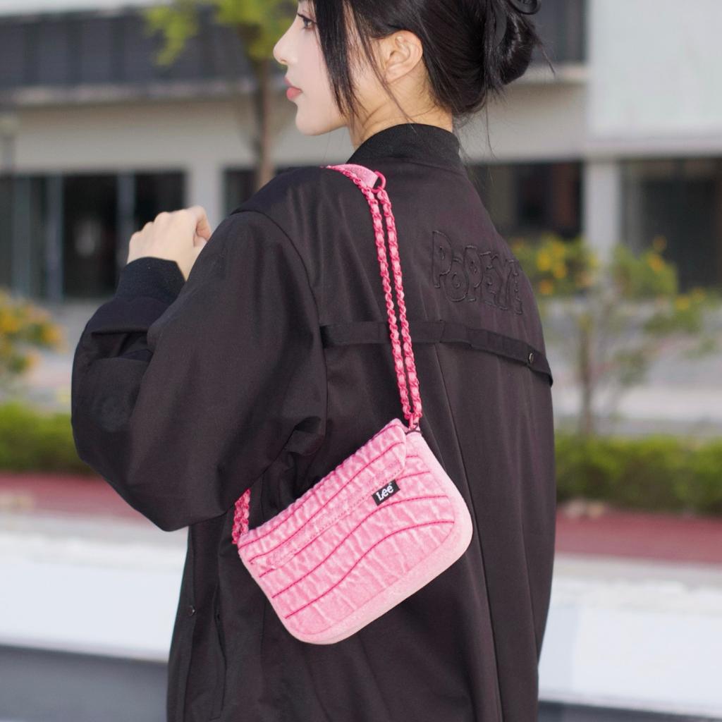 New Lee Denim Crossbody Bag Regular Women's Rose Red LE240102M-116