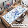 Floral Garden Theme Customized Mouse Pad Personalized Print Name Text Desk Mat For Home Office Table Decor