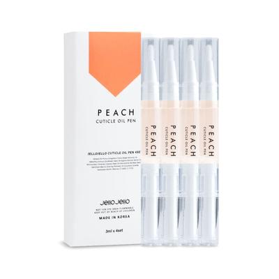 JelloJello Cuticle Oil Pen Peach 3ml*4Pcs/8Pcs