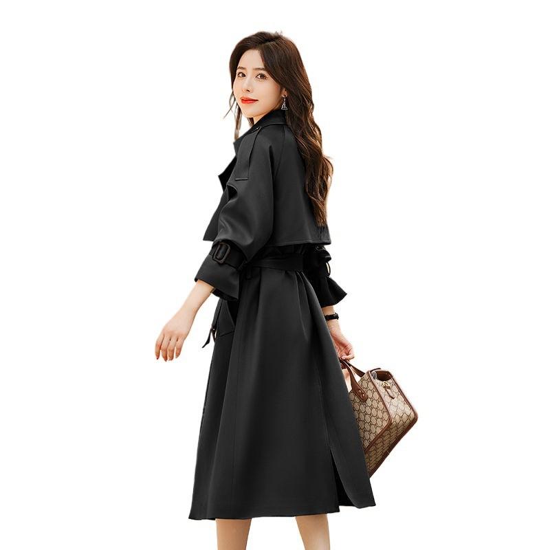 Windbreaker Women's Mid-Length Autumn New Style Casual Loose Temperament Popular Coat Jacket