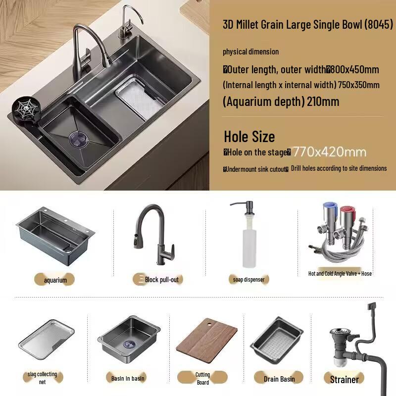Thickened 304 Stainless Steel Veggie Washer with Digital Display & Honeycomb Design