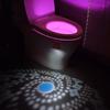Toilet Night Lights, USB Rechargeable LED Bowl Projection Lighting with Motion Sensor, Cool Fun Bathroom Accessory - Unique & F