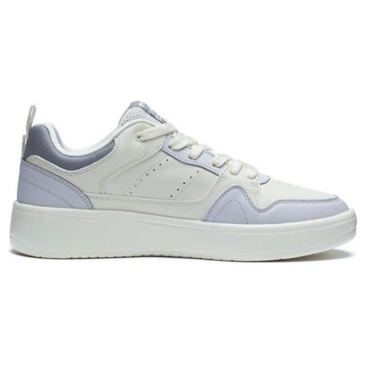 Li Ning Line 2.0 Abrasion Resistant Breathable Low top Skateboard Shoes Men's White Gray AGCT337-4