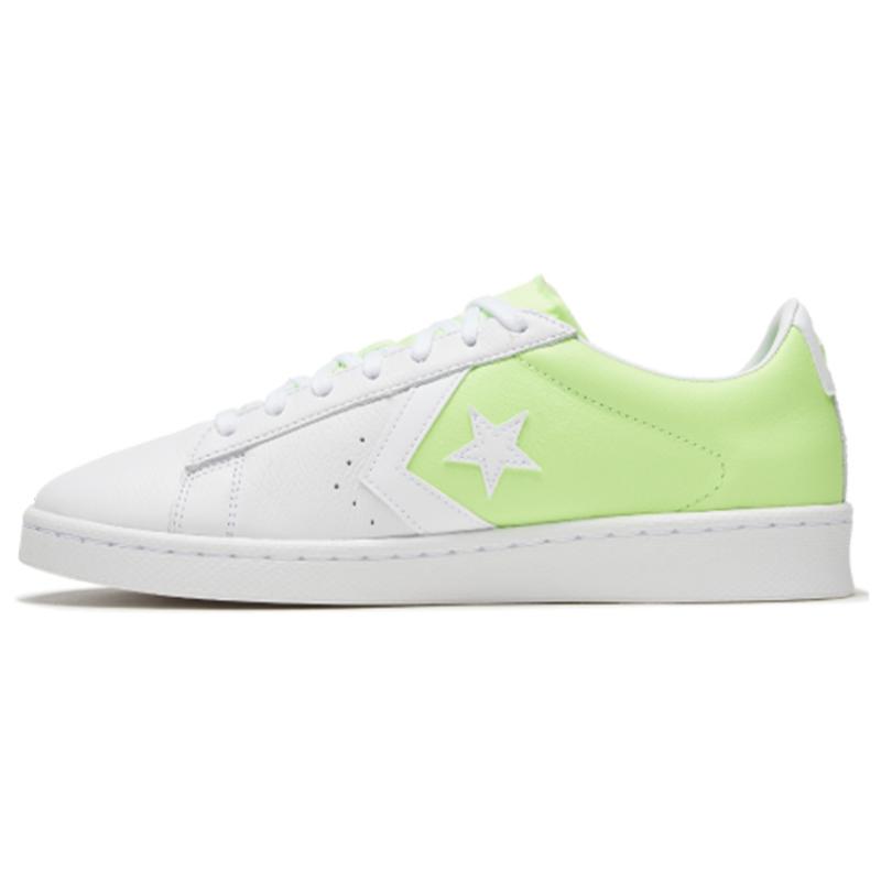 

Converse Cons Pro Leather comfortable and casual non-slip low-top board shoes unisex green and white 44.5