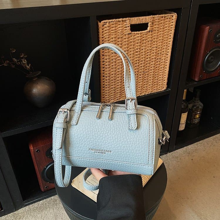 Mini Boston Bag s lychee vzorem Dámská taška přes rameno