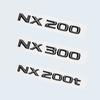 Glossy Black ABS Letters NX200 NX300 NX200t NX300h HYBRID Emblem For Lexus Car Trunk Logo Sticker Badge Accessories