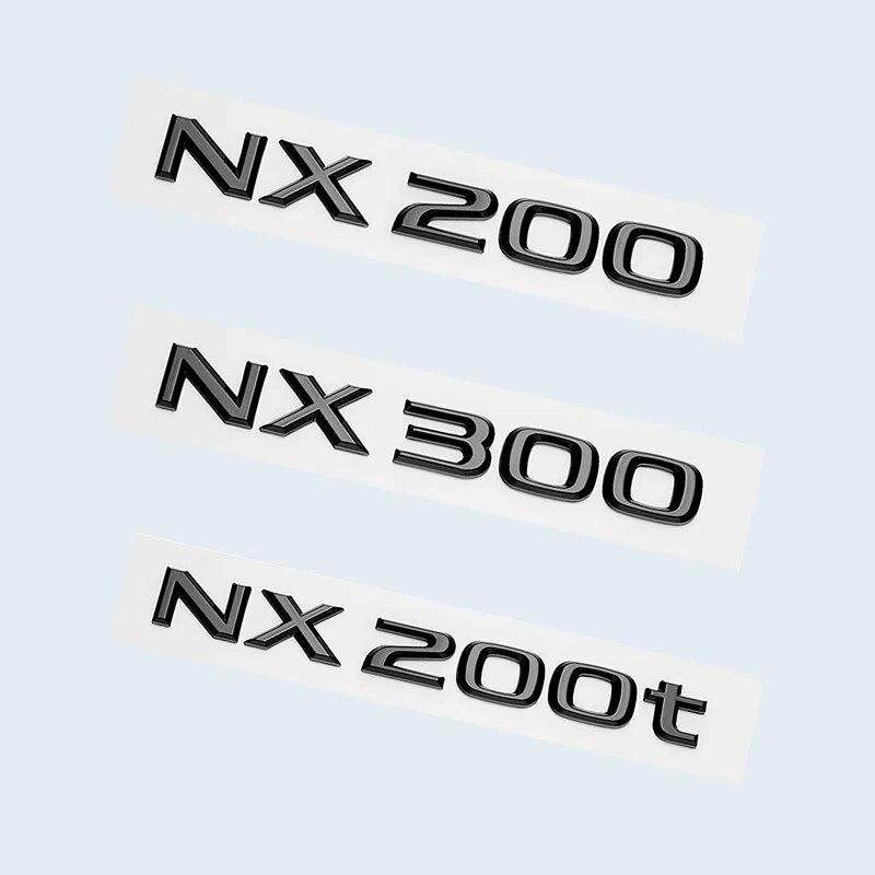 Glossy Black ABS Letters NX200 NX300 NX200t NX300h HYBRID Emblem For Lexus Car Trunk Logo Sticker Badge Accessories