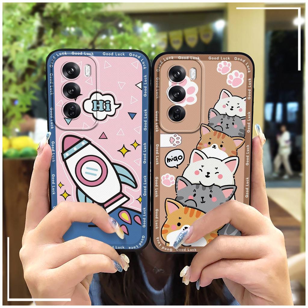 Back Cover Graffiti Phone Case For OPPO Reno12 5G China Silicone Soft Case Anti-dust Protective Shockproof Cartoon TPU