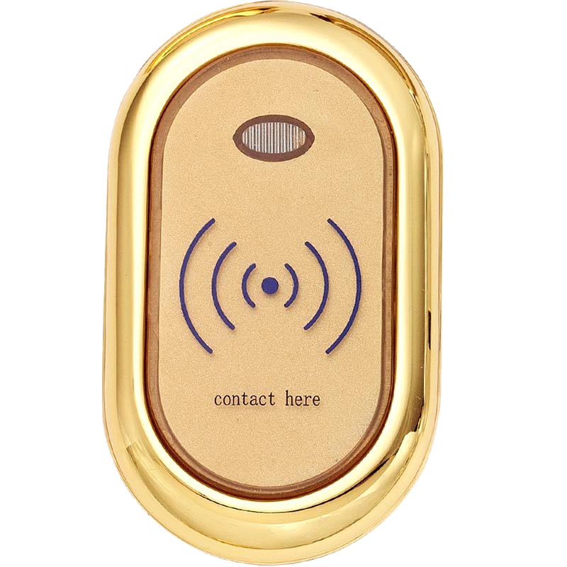 CANDON CD211 Magnetic Panel Latch Free Bracelet-Card Unlock Way Wooden Cabinet Sauna Lock Gym Spa Locker Lock RFID Card (Gold,Zinc Alloy&125KHz) золотой