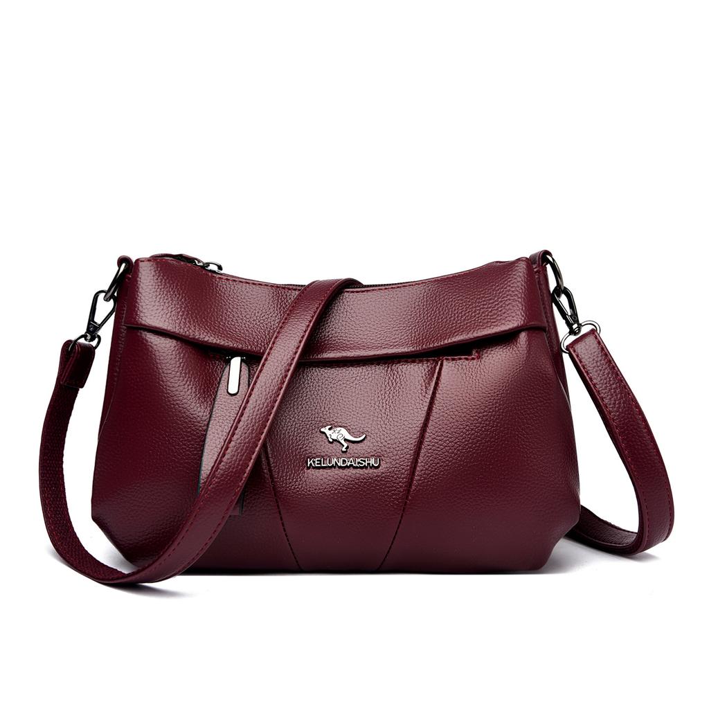 Ladies' Bucket Bag, Fashionable Soft Leather, Middle-aged Mom's Bag, Single-shoulder Bag, Crossbody Bag