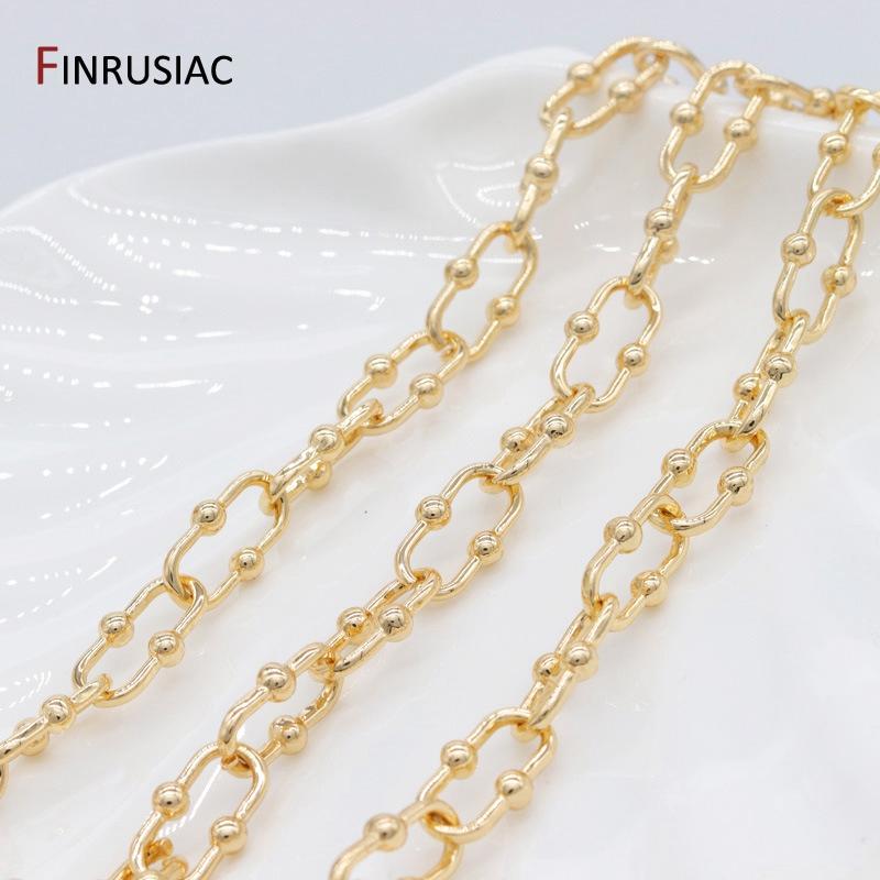 

14k Gold Plated Trendy Big Cable Chain For Jewelry Making Color Preservation Handmade DIY Jewellery Chain Findings Wholesale 0.5m