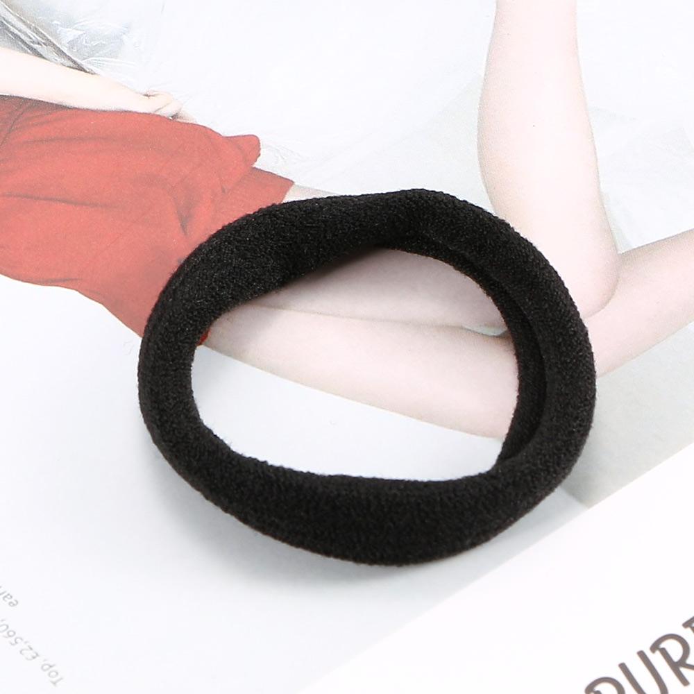 Black Elastic Rubber Ponytail Bracelets Seamless Hair Ties Hair Band Hair Accessories Hair Rope