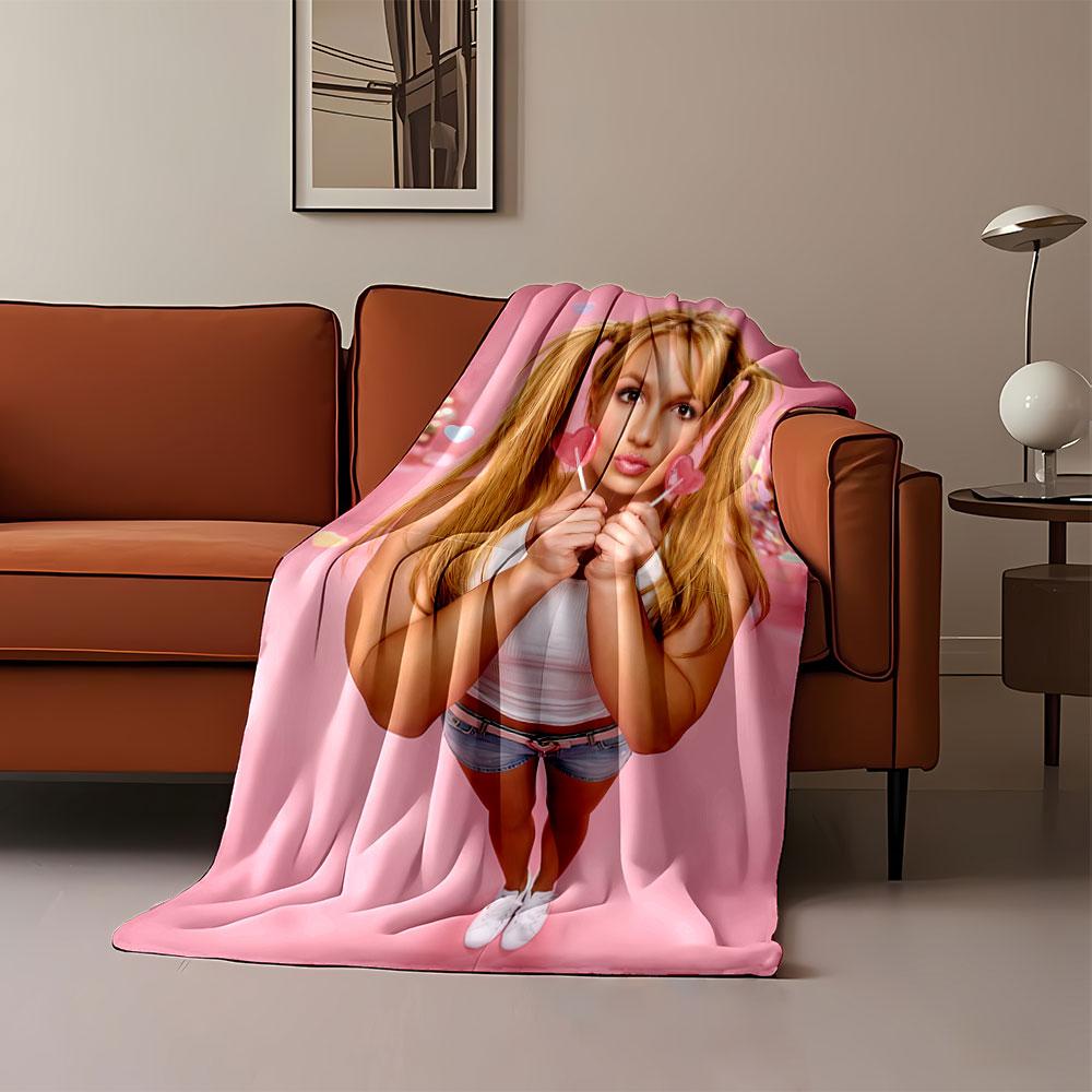 Pink Heart Candy Style Blanket for All Seasons Blanket Lunch Break Throw Gift