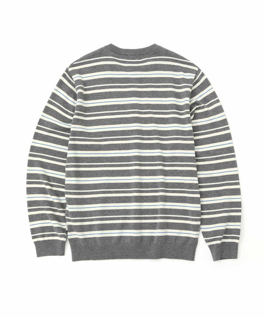 WMC Multi-Stripe Henley Neck Knit_Grey