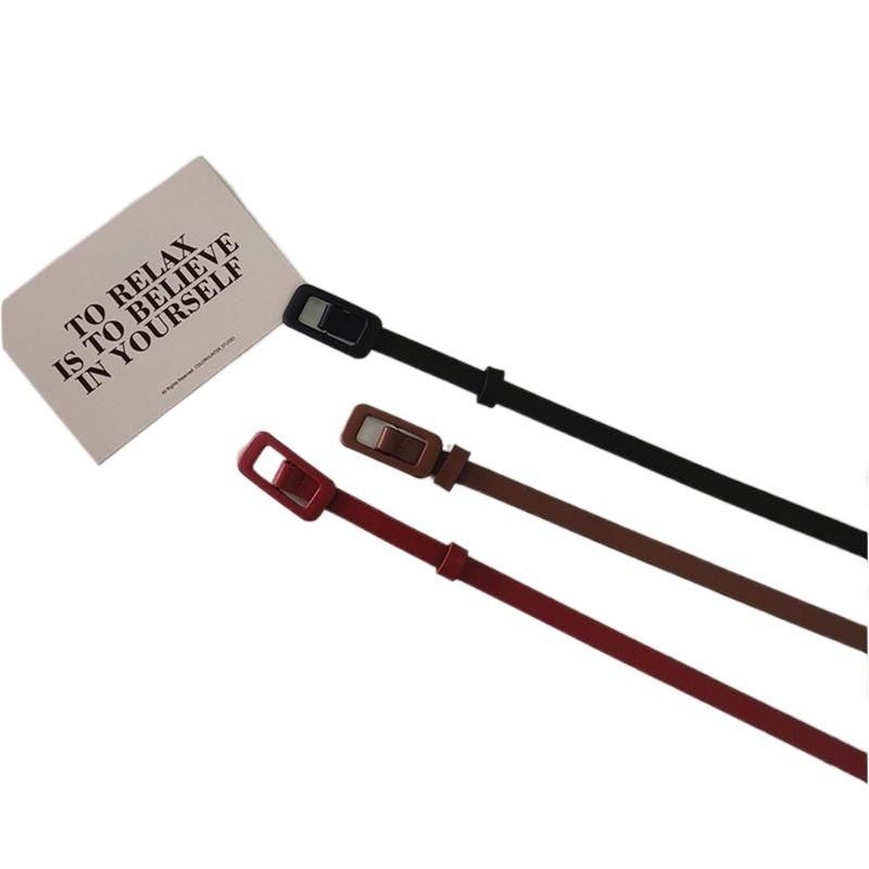 Chic Adjustable Multi-color Pu Leather Waist Belt For Stylish Women's Dresses