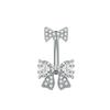 Simple Heart Bow Belly Button Rings Stainless Steel Navel Piercing Barbell For Women Belly Ring Beach Jewelry Gifts