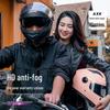 Men’s Anti-Fog Winter Motorcycle Helmet - Full Coverage, Warm, Electric Car Compatible