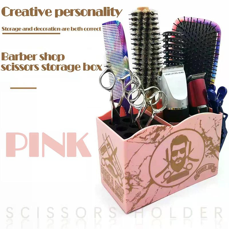 Barbershop Hairdressing Tools Storage Box Hair Scissors Combs Clips Holder Large Capacity Rack Organizer Salon Tools Accessories