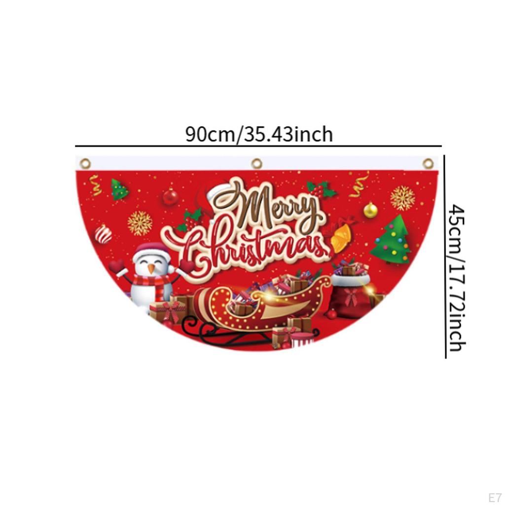 Christmas Banner Hanging Bunting for Patio Porch Outdoor Party