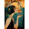 Retro Abstract Art Deco Style Great Gatsby Daisy Woman 1920s Poster Wall Pictures Canvas Painting Vintage Home Interior Decor